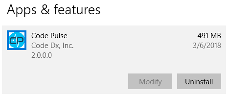 Uninstall Code Pulse