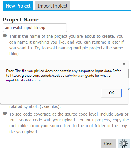 Invalid Input File