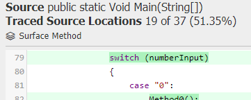 Surface Method Indicator in Source View