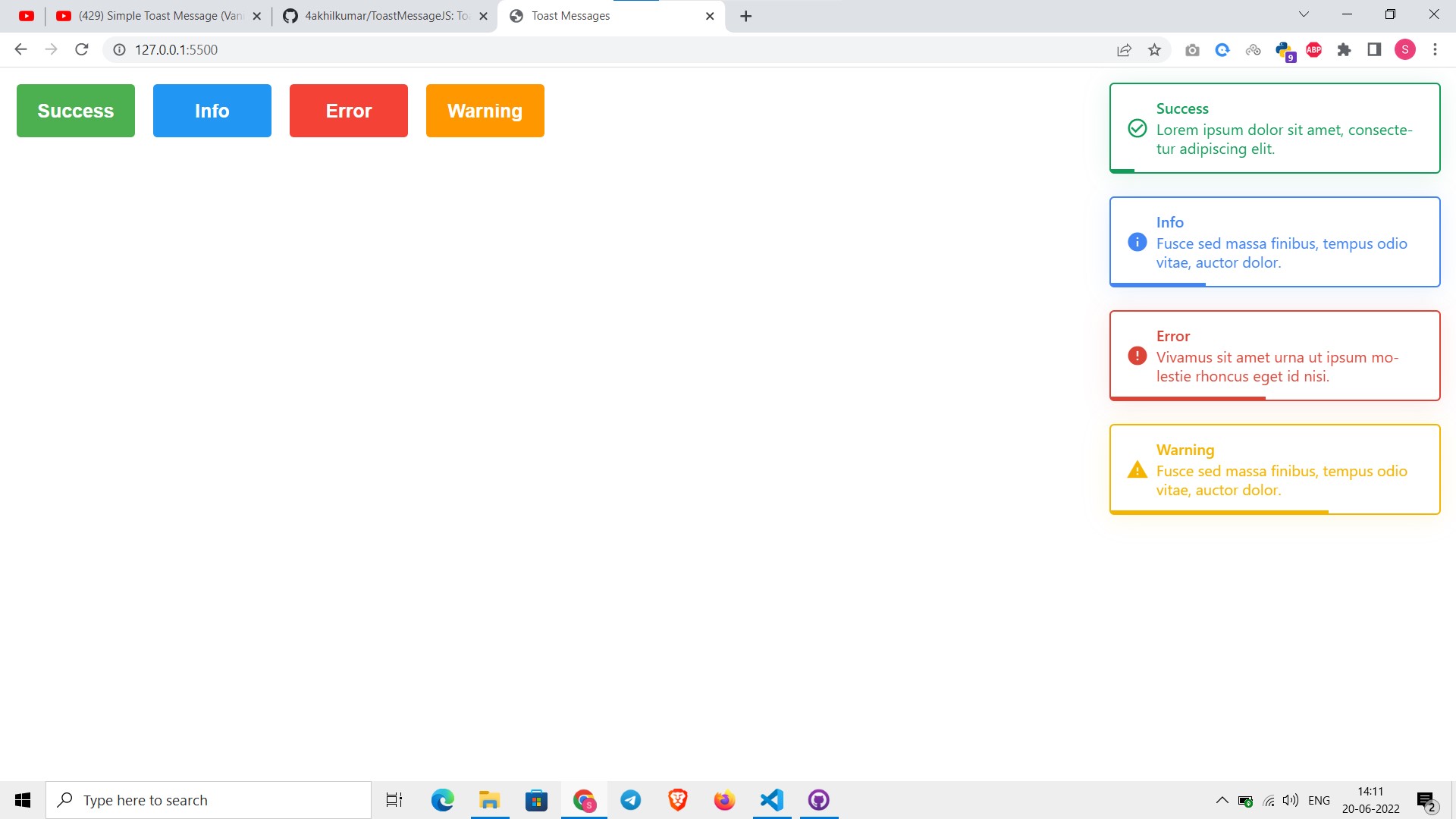 ToastMessageJS