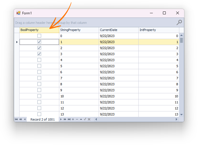 WinForms Data Grid - Highlight the focused column header