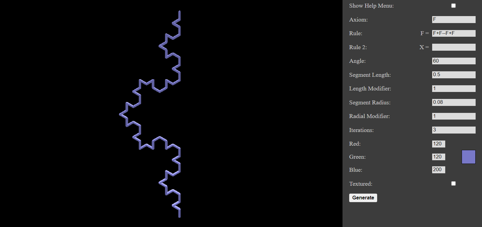 l-system Koch curve