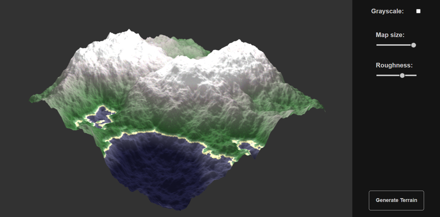 diamond-square algorithm landscape