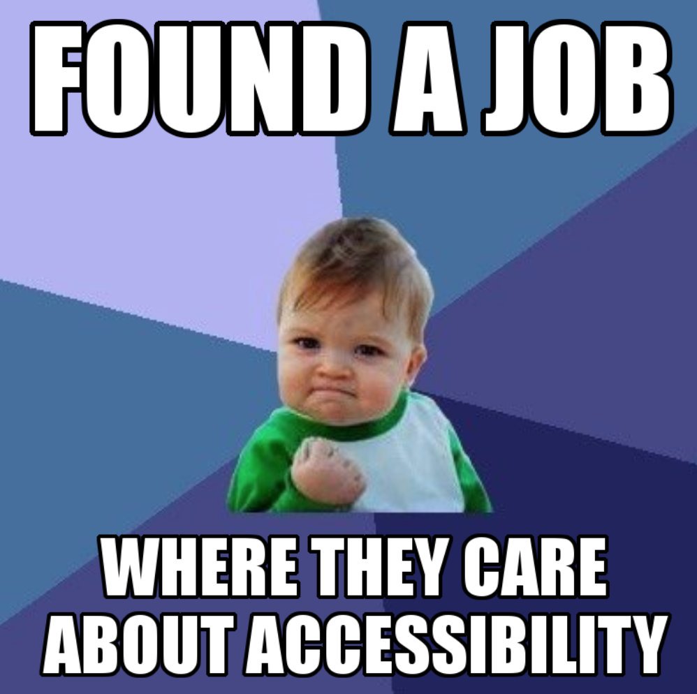 Found a job where they care about accessibility