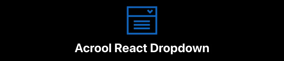 Acrool React Dropdown Logo