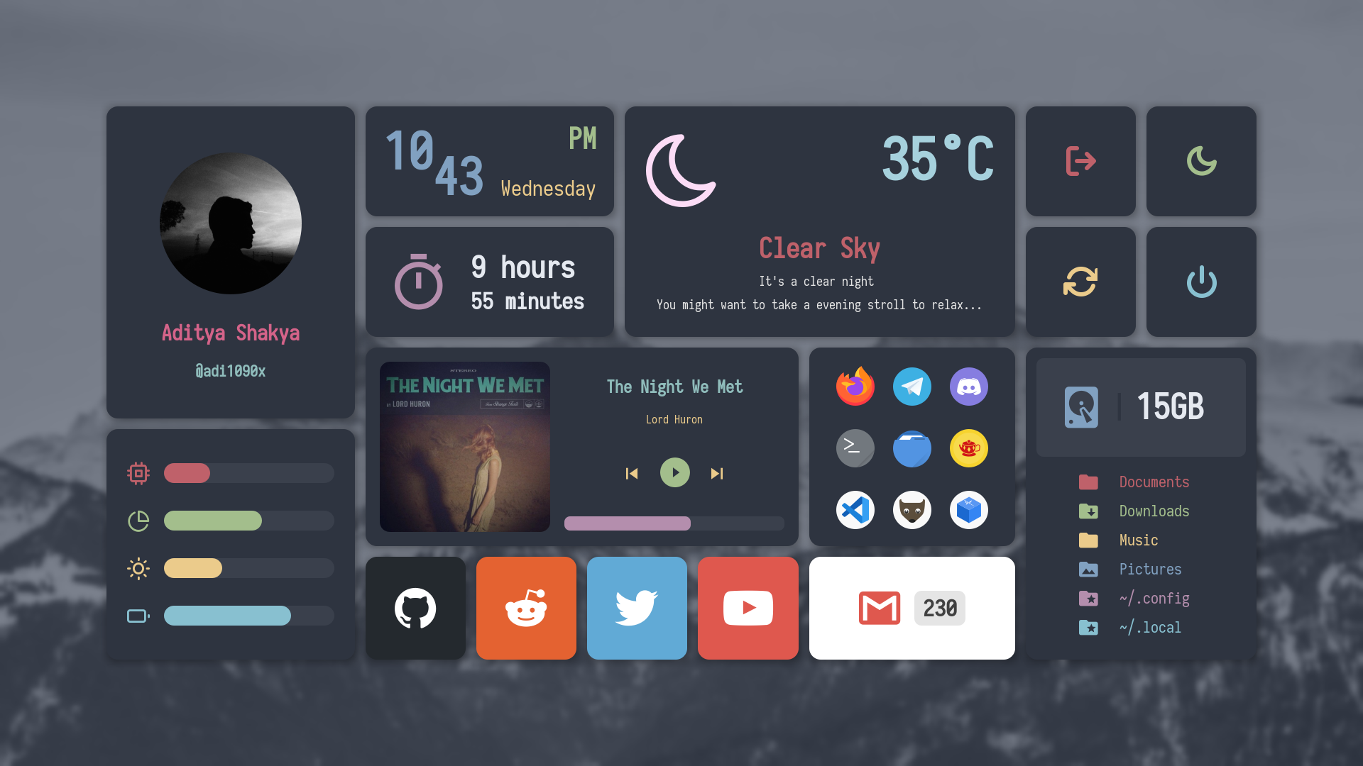 Customizable Widgets Preview