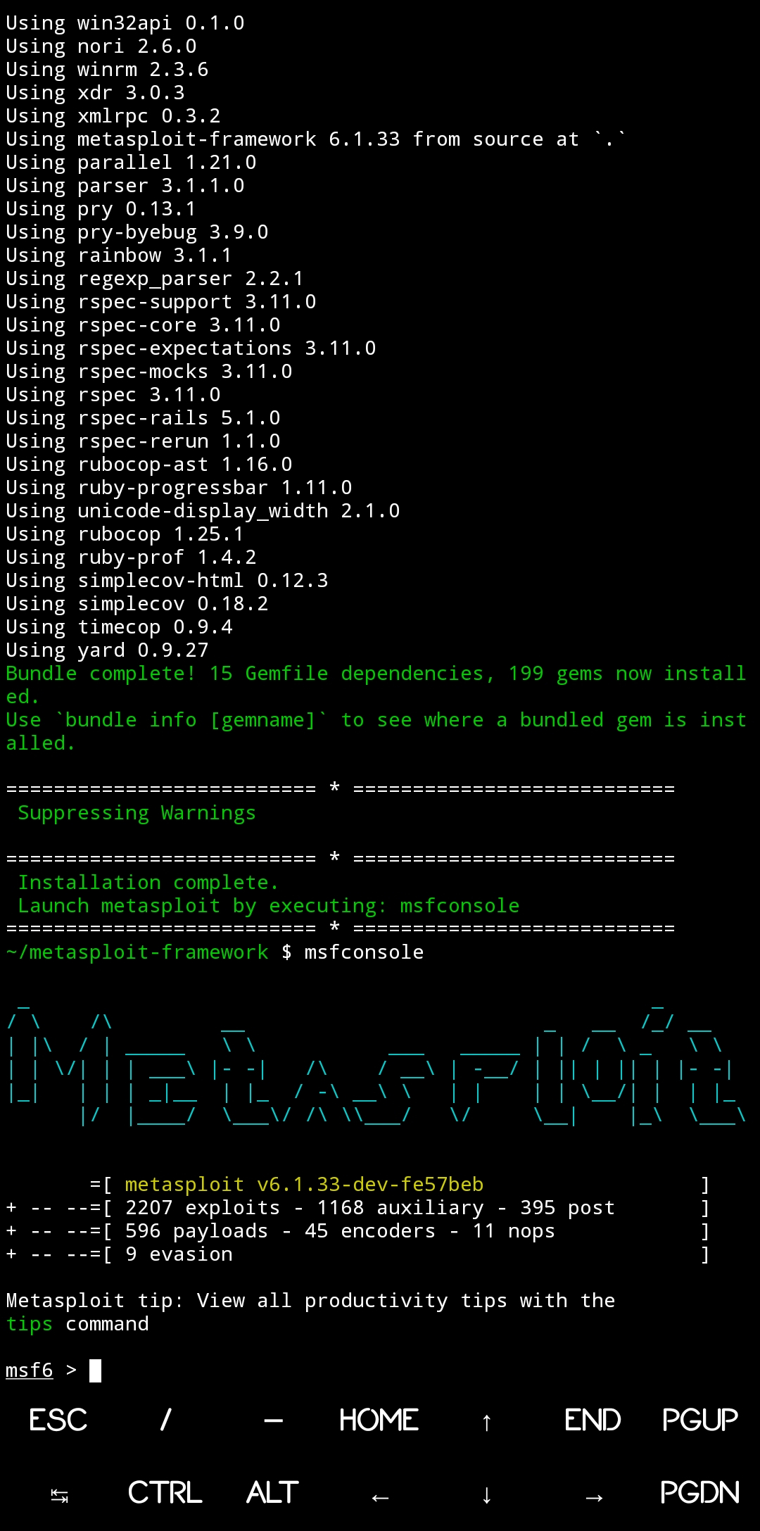 Metasploit in termux- Metasploit benner