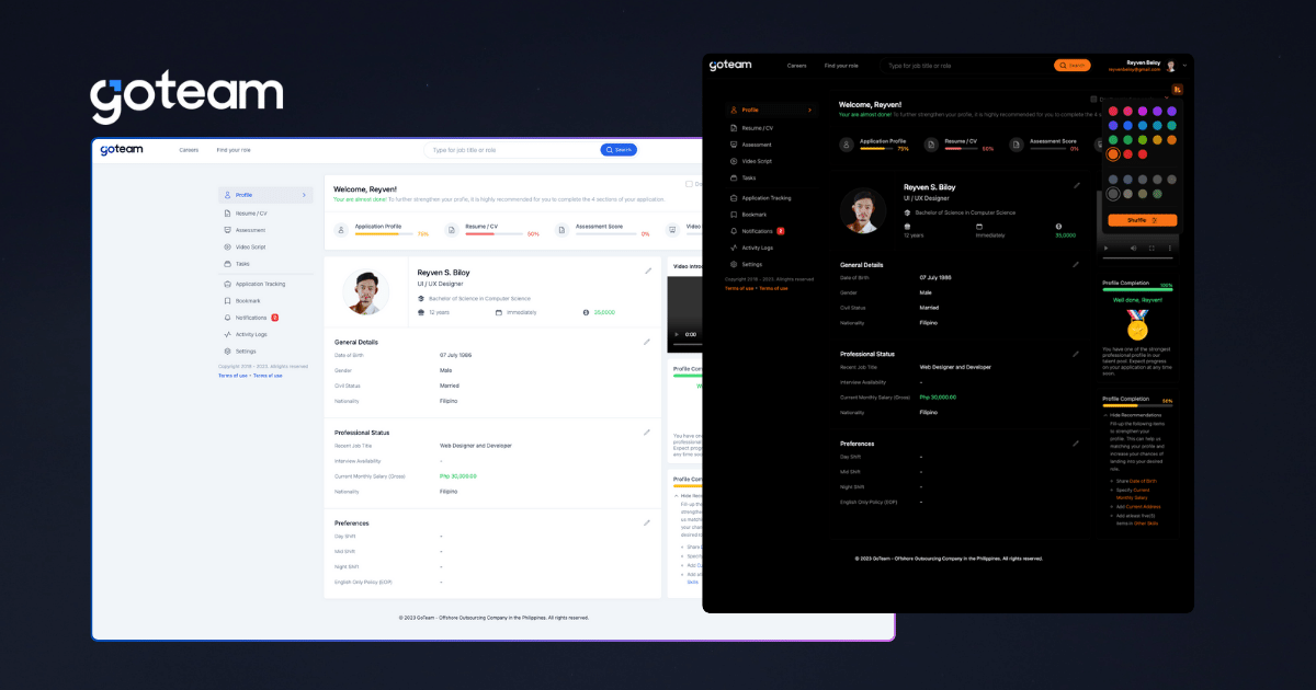 Redesign of GoTeam App