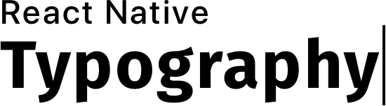 React Native typography