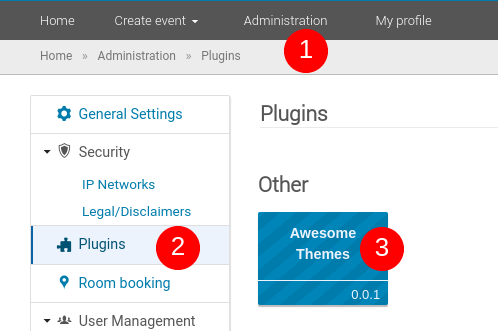 Plugins Administration View