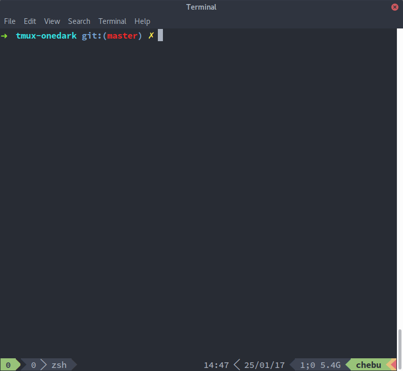 tmux-onedark-theme Preview