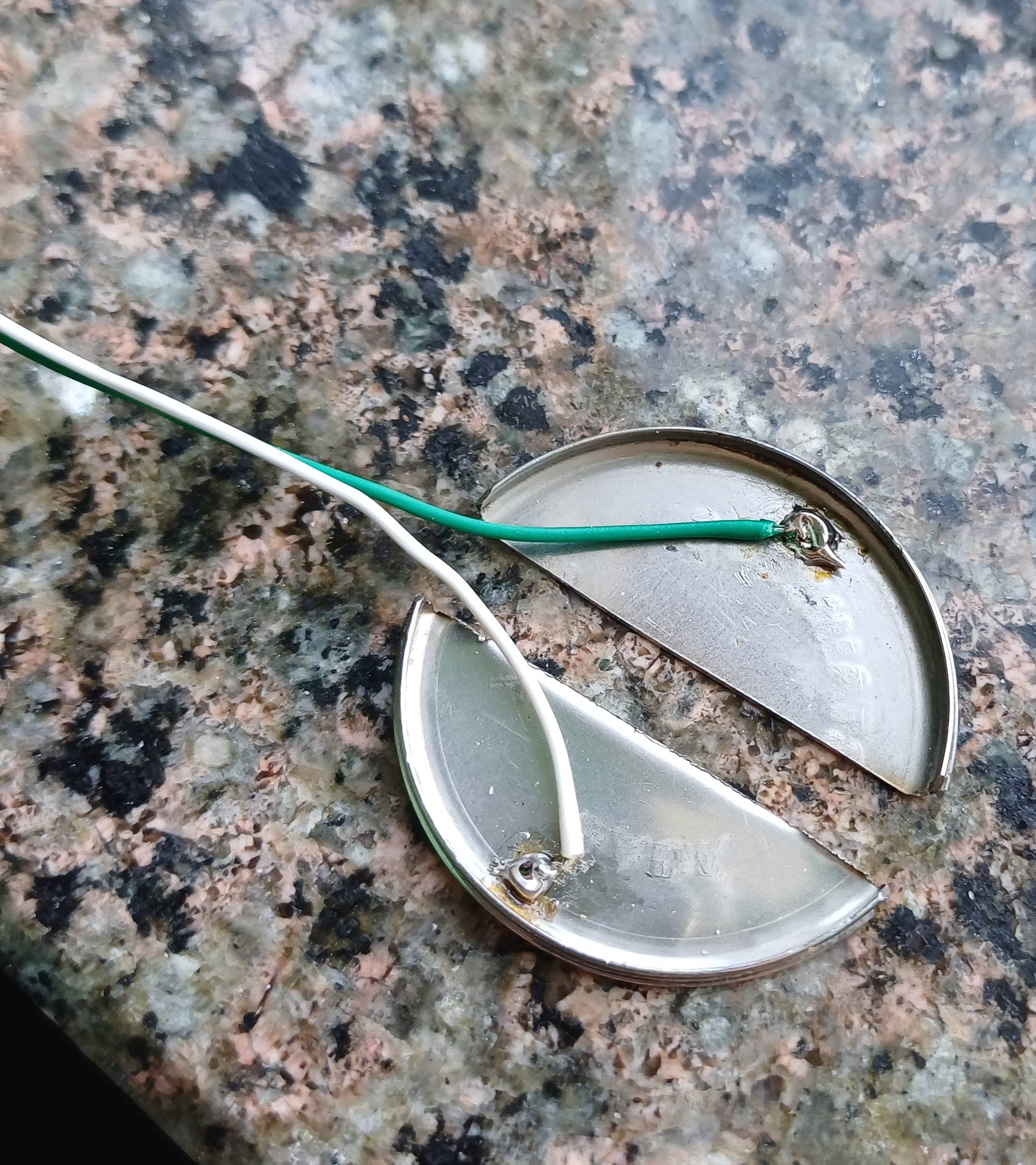 Soldering wires to stainless steel