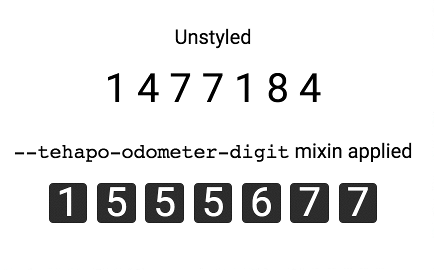 Screenshot of tehapo-odometer