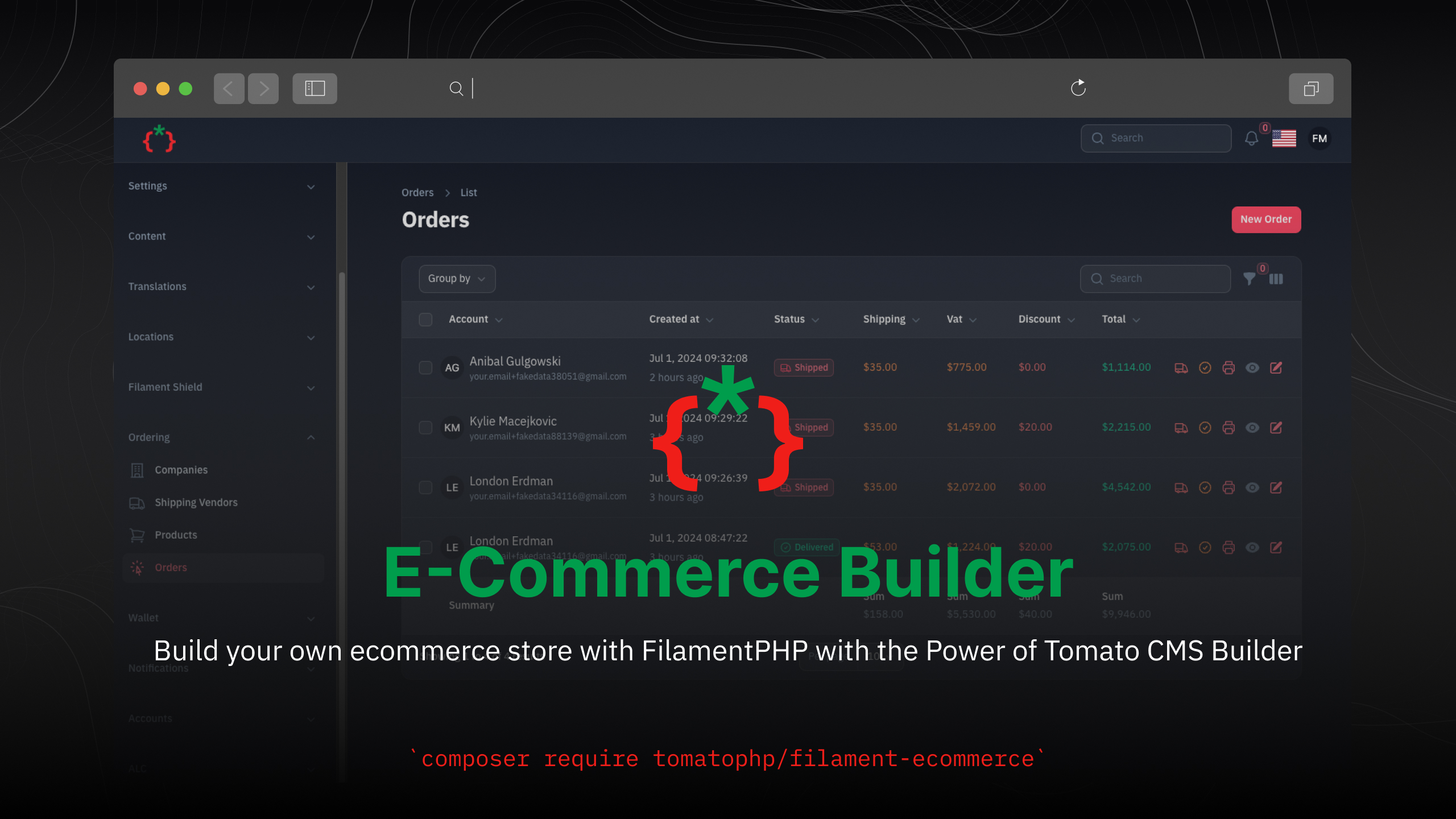 Filament Ecommerce