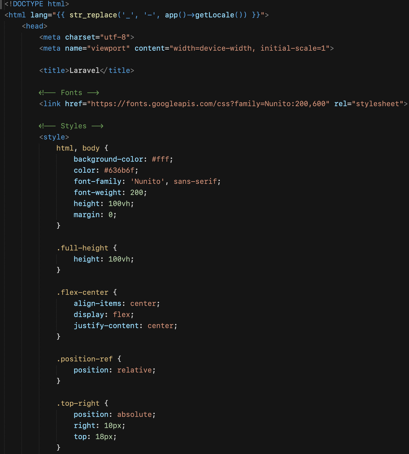 HTML syntax highlighting