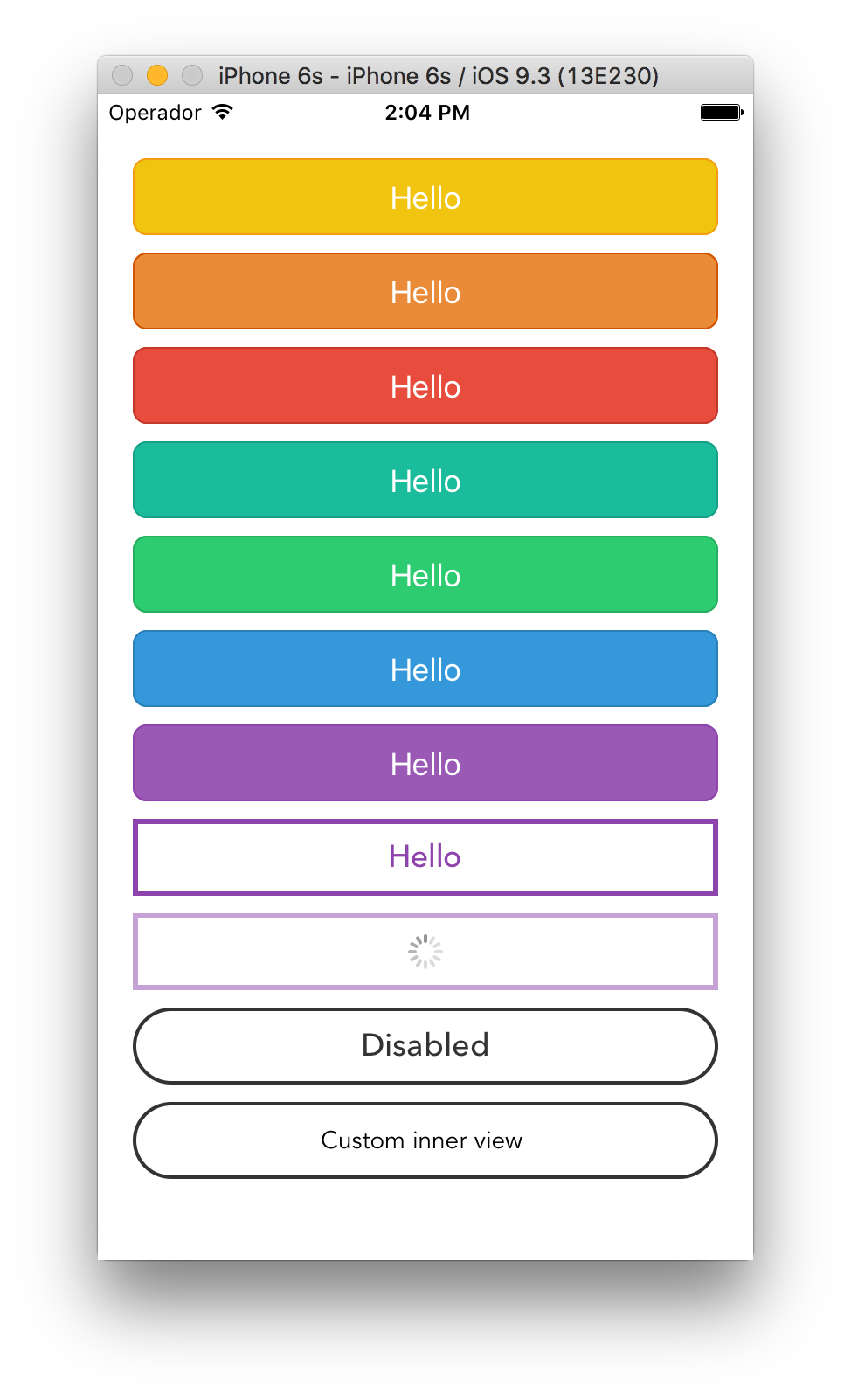 Button component screenshot