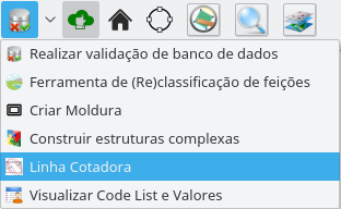 acessando a ferramenta Linha Cotadora.