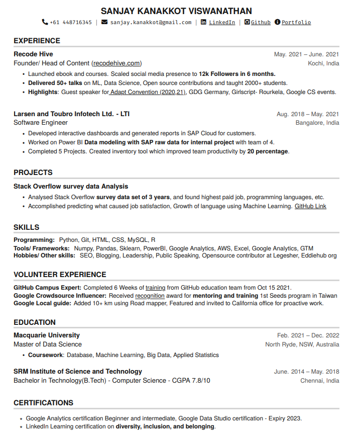 Sanjay K V Resume Sample.png